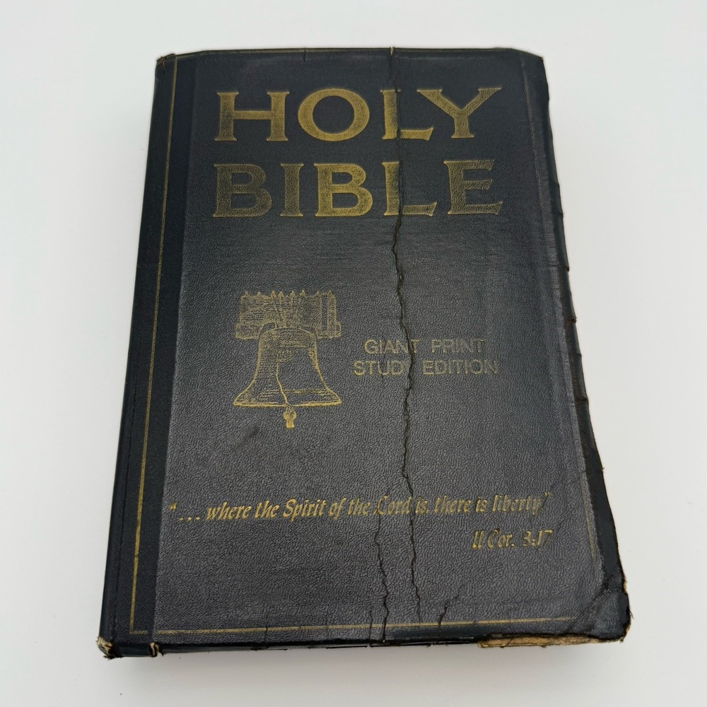 Holy Bible KJV Giant Print Study Edition Old Time Gospel Hour Black